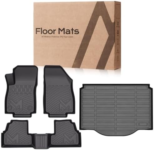 TPE Automotive Floor Mats & Cargo Liner Custom for 2014-2023 Chevy Trax & 13-23 Buick Encore (Not fit GX), All Weather Cover Protection Waterproof Black Floor Liner Front & Rear Row Full Set Car Mats - Image 7
