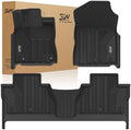 3W Floor Mats for Toyota Tundra 2014-2021 CrewMax Cab, TPE All Weather by 3W