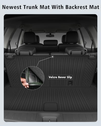 Floor Mats & Cargo Mat with Backrest Mat for Nissan Pathfinder 2013-2020 - Image 6