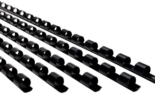 Rayson CR8BK Plastic Comb Binding Spines, 40-Sheets Capacity, 5/16" Black 19-Ring Comb Binding, Max. Binding Letter Size Paper (8.5"×11"), Box of 100 by RAYSON