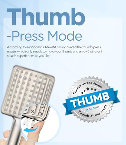 Filtered Shower Head - 6 Modes High Pressure Handheld Shower Head with Filter Mineral Beads, Detachable Handheld Showerhead Set with Stainless Steel Hose and Shower Arm Bracket (Brushed Nickel) - Image 2