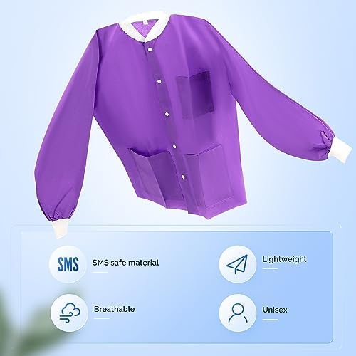 JMU 10-100 Pack Disposable Lab Coats, SMS Disposable Medical Jackets - Image 4