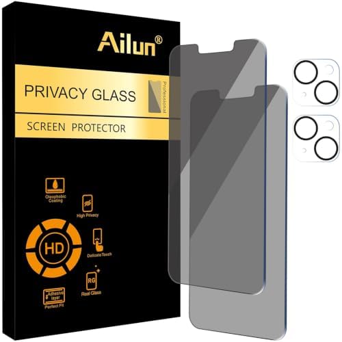 Ailun Privacy Screen Protector + Camera Lens Protector for iPhone 14 by Ailun