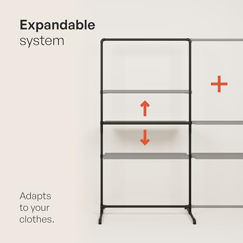pamo Clothing Rack with Shelves 76" W x 76" H, 260 lbs Load Capacity - Image 6