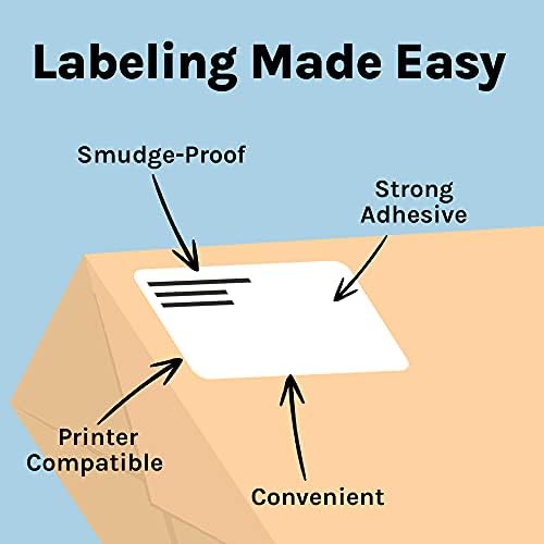 Premium Label Supply White Sticker Shipping Labels – 4" x 5" – Laser/Inkjet Compatible – (4 per Sheet), 100 Sheets - 400 Total Adhesive Labels - Image 5