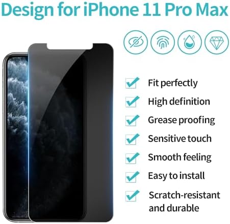 PEHAEL for iPhone 11 Pro Max/iPhone Xs Max Privacy Screen Protector - Image 2