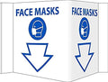 Face Masks Visi Sign, 6 X 9, Rigid Vinyl 3MM by NMC