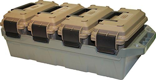 MTM AC4C 4-Can Ammo Crate, 30 Caliber, Dark Earth/Army Green by MTMCase-Gard