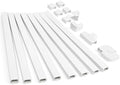 126in Cord Hider Kit, ZhiYo Cord Cover for Wall Mounted TV, Paintable Wire Cover for Cords, TV Cable Hider Wall Kit, Cable Cover Wire Management, White Cords Concealer, 8 x L15.7in W0.95in H0.55in by ZhiYo