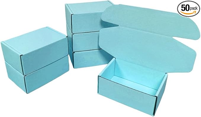 50 Pcs 4.3 x 3.1 x 2 inches Mini Size Corrugated Cardboard Gift Boxes by Unknown