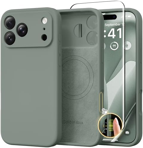 GolbinBox Magnetic for iPhone 18 Pro Case/17 Pro Case, Calke Green by GolbinBox