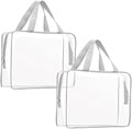 2Pcs Crystal Clear PVC Travel Toiletry Bag Kit for Women Men, Cosmetic Bags by ROYBENS