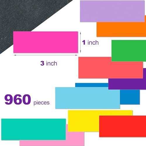 960 PCS Colored Labels Stickers,3 x 1 inch,12 Colors File Folder Labels - Image 4