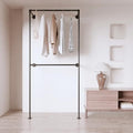 Industrial Pipe Clothing Rack, Wall Mounted Clothes Rack, 37.4", 2 Rods by Anynice