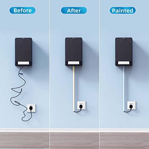 Yecaye 128in Mini Cord Hider, On-Wall Cord Cover, W0.5in H0.31in, Beige - Image 5