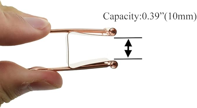 HAHIYO Binder Clips Paper Clamp Spring Steel Sturdy Medium 1.26 inch Width 0.39 - Image 2