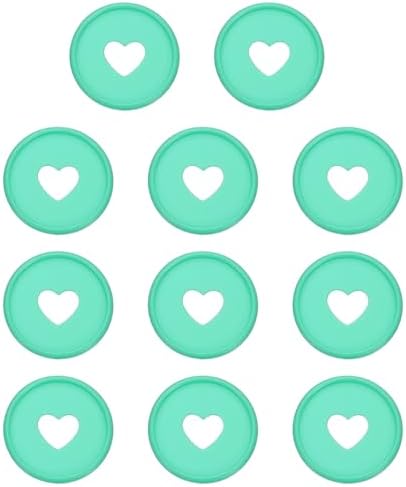 PATIKIL 35mm Plastic Book Binding Discs, 11 Pack Discbound Expansion Discs Heart Binder Rings for DIY Notebook Planner, Dark Green by PATIKIL