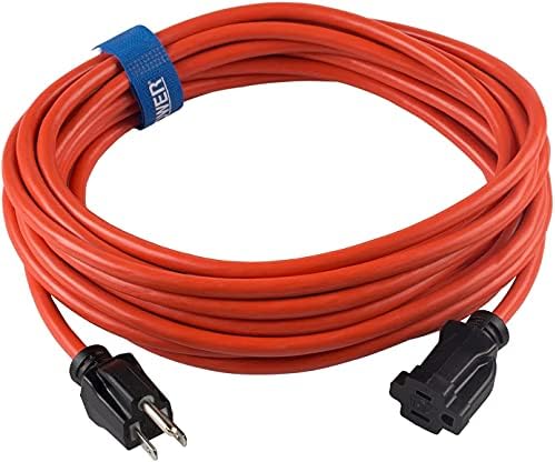 Clear Power 16 Gauge 3Prong Cords (16/3-3 Prong Grounded Plug, Orange, 25 ft) by ClearPower