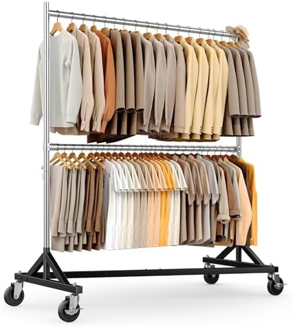 HOKEEPER Z Rack, Clothes Rack Hold 550LB 86" H Adjustable Height Double Rod by HOKEEPER