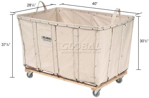 Global Industrial Canvas Basket Bulk Truck, 16 Bushel - Image 6