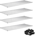 4-Pack Chrome 30" x 72" Additional Wire Shelf for Shelving Units, Replacement Shelves for Wire Rack by Zedfire