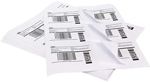 3-1/3" x 4" Shipping Address Labels 600 Label Stickers Paper for Laser/Inkjet Printer 6 per Page Printable Mailing Labels, FBA Box Labels - Matte, 100 Sheets - Image 6