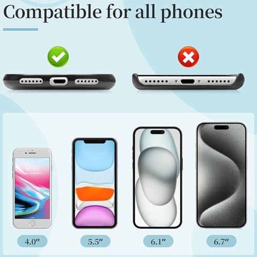 takyu Phone Lanyard, 2 Pack Adjustable Cell Phone Lanyard Crossbody Neck Strap & 2 Pack Phone Wrist Strap with Tether Tabs Compatible for iPhone Android Smartphones-Black Green - Image 5