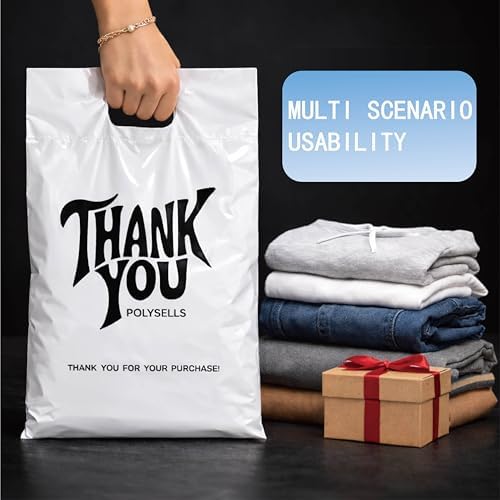 POLYSELLS Thank You Poly Mailers 14.5x19 inches 50 Pcs Waterproof Self-Sealing Shipping Bags with Handle for Clothing - Image 4