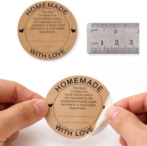 500 Cottage Food Labels, 2-Inch Kraft Paper Stickers - Image 3