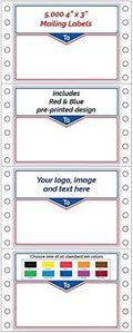 Shipping Stickers, Custom Printed Continuous Pinfeed by Unknown