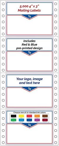 Shipping Stickers, Custom Printed Continuous Pinfeed by Unknown