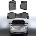 Mixsuper Custom Fit for Floor Mats 2007-2014 Cadillac Escalade/Chevrolet Tahoe/GMC Yukon All Weather Floor Liners Durable 1st & 2nd Row Mat Liner Set Black by Mixsuper