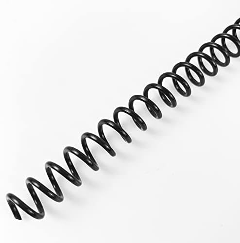 Binditek 50 Pack Plastic Spiral Binding Coils, 8mm(5/16"), 40 Sheet Capacity, 4:1 Pitch, Black, 48Loops, for Letter Size, for Students and Coworkers by Binditek