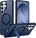 Temdan Magnetic for Samsung Galaxy S26 Ultra Case, [Innovate Stand][Military Grade Drop Protection][Non Slip][Translucent Matte] Shockproof Phone Case for Galaxy S26 Ultra 2026 -Blue by Temdan