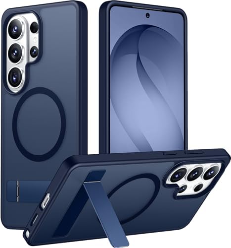 Temdan Magnetic for Samsung Galaxy S26 Ultra Case, [Innovate Stand][Military Grade Drop Protection][Non Slip][Translucent Matte] Shockproof Phone Case for Galaxy S26 Ultra 2026 -Blue by Temdan