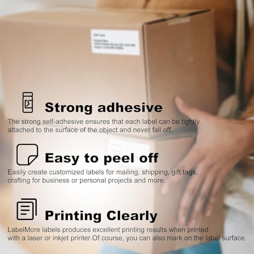 LabelMore 2000 2" x 4" Shipping Address Labels, Inkjet & Laser Compatible, Permanent Adhesive, 200 Sheets (10 Labels Each) - Image 4