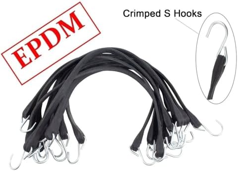 Mytee Products 21" EPDM Tarp Bungee Straps Crimped Hooks -50 Pack - Image 3