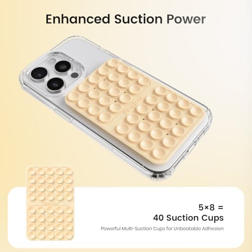 Klearlook Silicone Double Sided Suction Cup Phone Case Mount, Baby Yellow - Image 3