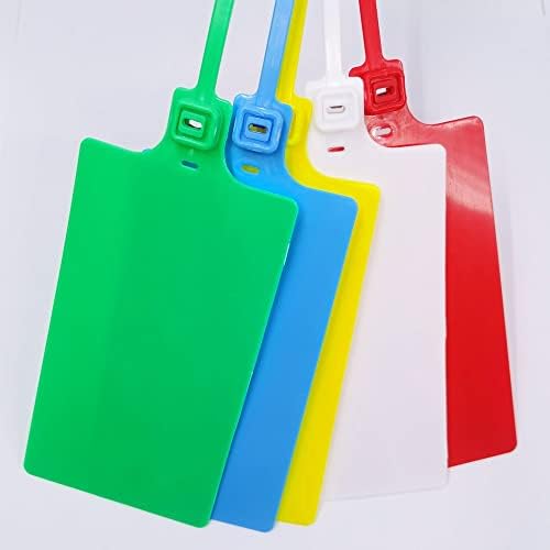 Plastic Seals Shipping Tags Logistics Use Big Sign Tie Large Label Tie, 255mm Total Length, Package of 100pcs (5 Colors Mixed) - Image 4