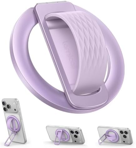 Lamicall Lavender Comfortable Magnetic Phone Finger Loop Grip for MagSafe by Lamicall