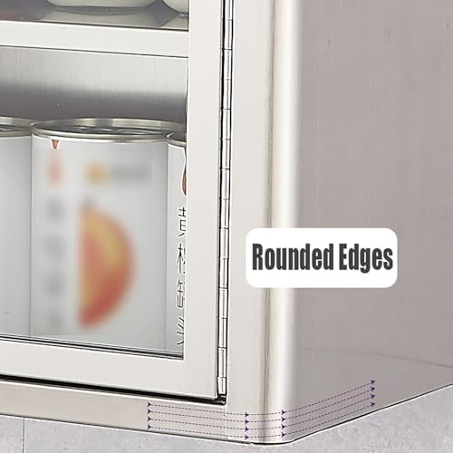 Stainless Steel Double Door Wall Cabinet with Adjustable Shelves, Wall-Mounted Storage Cabinets, Floating Over Toilet Bathroom Upper Cabinets for Laundry Room, Kitchen,23.6x15x9.8in - Image 6