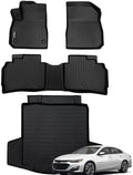Wailtnb-Car Floor Mats & Cargo Liner Set for Chevrolet Malibu 2016-2025 All Weather Floor Mats for Chevrolet Chevy Malibu 16-25 Cargo Liner TPE Waterproof Trunk Liners Full Set Accessories for Malibu by Wailtnb