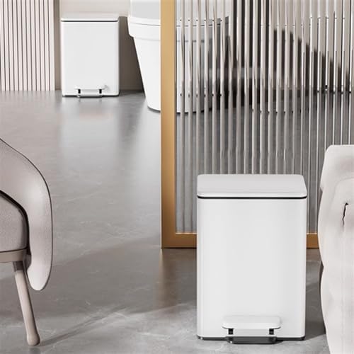 Stylish Wine Red 30L Stainless Steel Trash Can with Soft Close Lid Foot Pedal Ideal for Home Office Bathroom and Commercial Use - Image 7