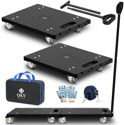 2PCS Connectable Heavy Duty Furniture Dolly, 880 lbs, Removable Handle by Unknown