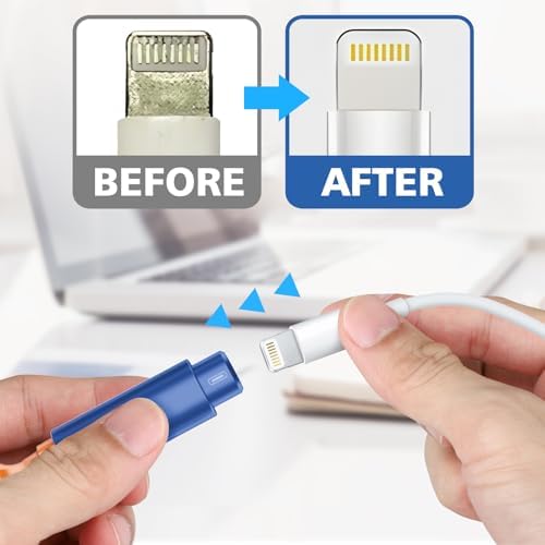 iPhone Cleaning Kit for Charging Port Cleaner AirPod Phone, Dark Blue - Image 5