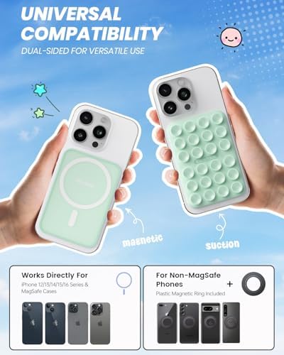 Klearlook Magnetic Suction Phone Mount for MagSafe Case, Light Green - Image 2