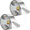 2PCS Premium Aluminum Foil Duct Tape, Silver Metal HVAC Tapes (2" x65Feet,3.9mil) with Adhesive Backing, High Temperature Heavy Duty Insulation Tape for Air Ductwork, Dryer Vents, Sealing & Patching by SmaringWing