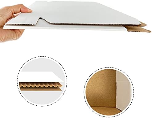 RLAVBL 11x8x2 Inches Shipping Boxes Set of 25, White Small Corrugated Cardboard Box, Mailer Boxes for Packing Small Business - Image 4