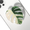 OnTheGrip Cute Acrylic Tropical Leaf Design Collapsible Expandible Mobile Phone Grip Stand Holder for Smartphone Tablet Cell Phone Accessory (Albo Monstera) by OnTheGripofficial