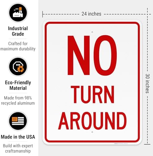 No Turn Around Sign, - Image 3